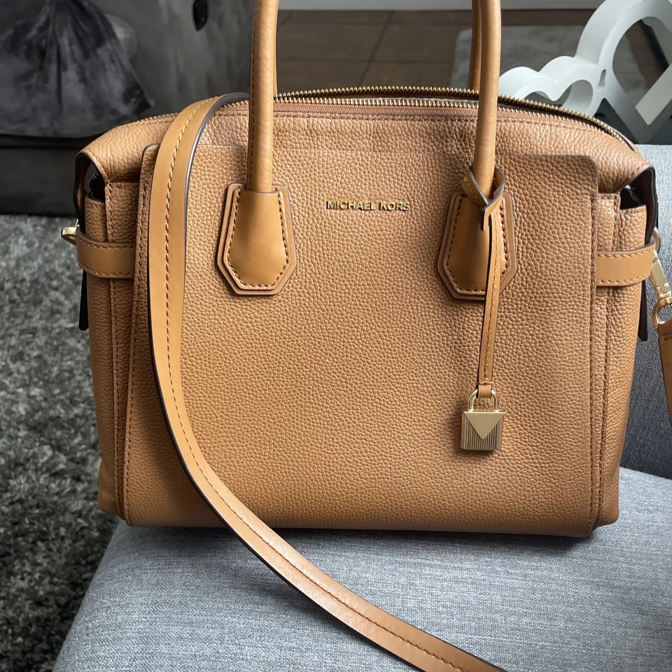 Tan michael kors purse sales