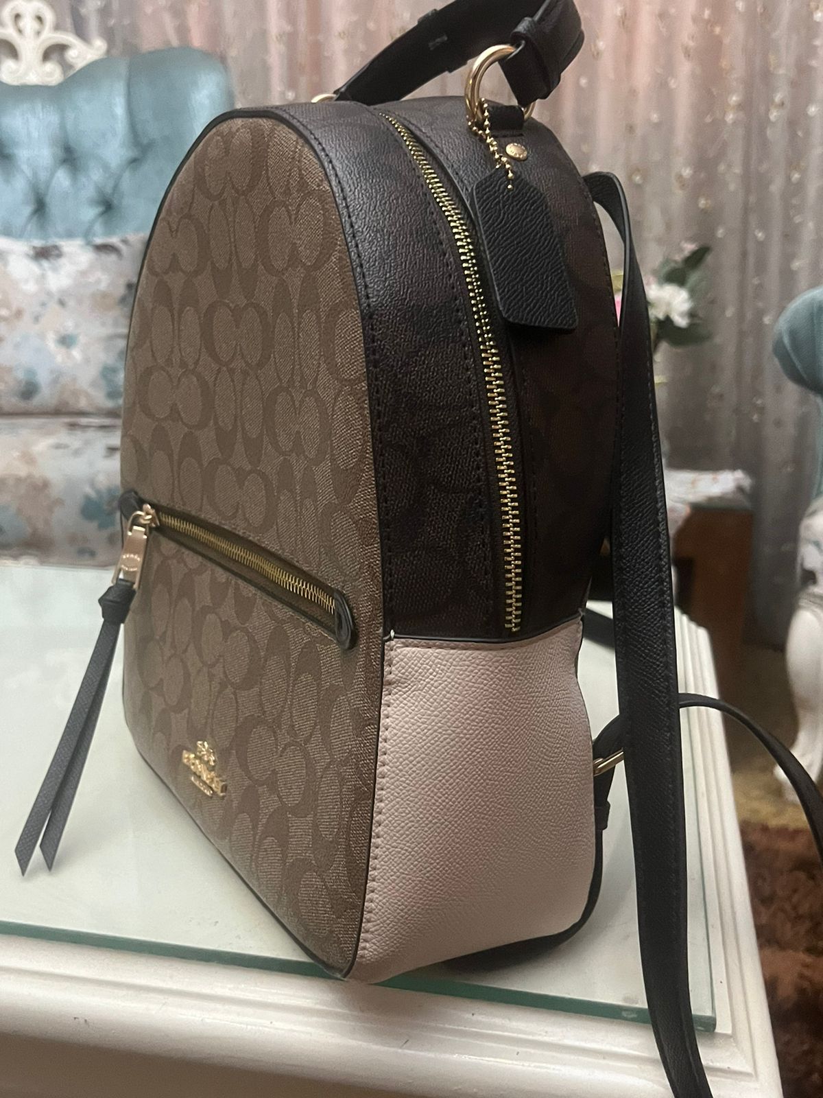 Coach Signature Jordyn Black Khaki purchases Brown Backpack