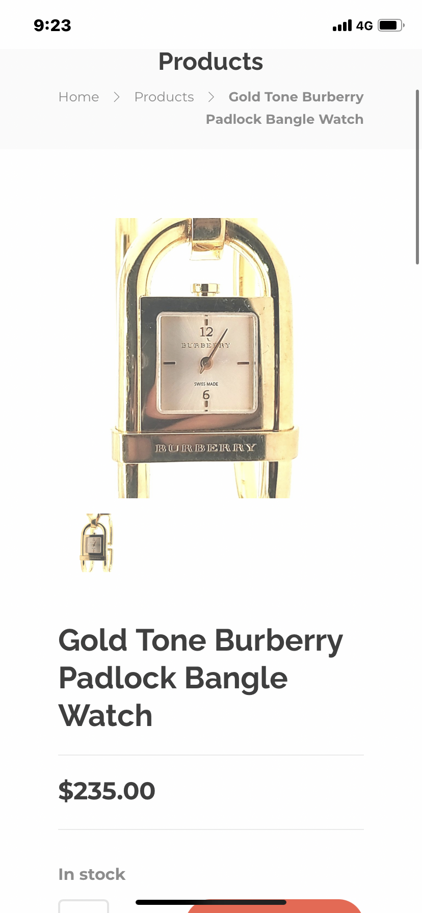 Burberry bangle watch hotsell